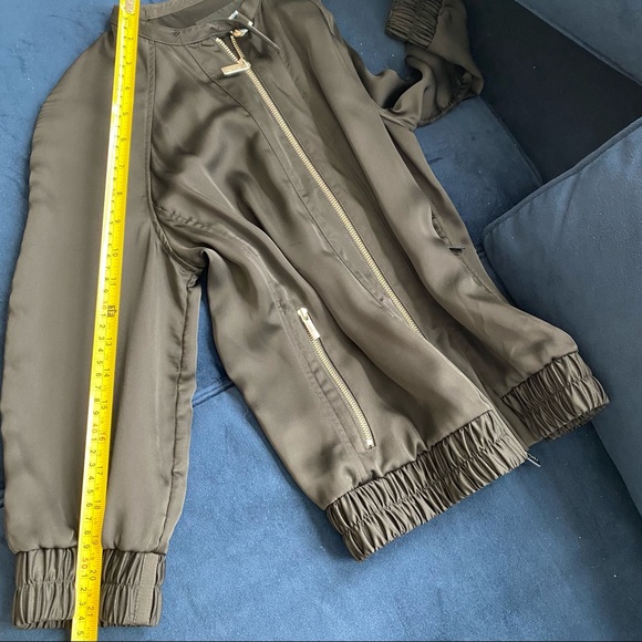 Karen Millen Black Bomber Jacket Fits XS S Sz 6 - Picture 14 of 14